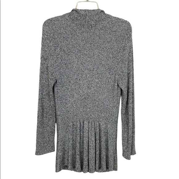 NIC + ZOE Black and Grey Speckled Cardigan Sweater Size Medium - Picture 3 of 7